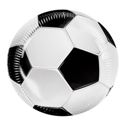 Futbalové papierové párty taniere  23 cm, 10 ks/bal