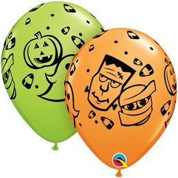 Halloween Fun! Orange & Lime Green balóny (25 ks/balenie)