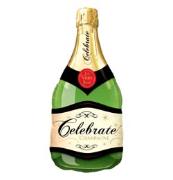 39 inch fóliový balón fľaša šampanského - Champagne Bottle Celebrate 